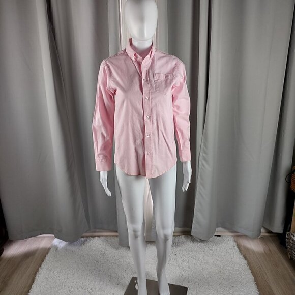 Izod Women's Pink Cotton Blend Button Down Dress Shirt Size 14R - Picture 1 of 12